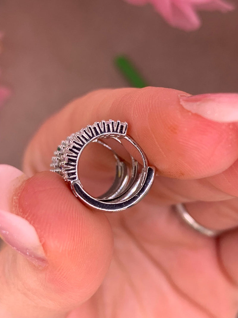 Orecchini cerchietti tiara