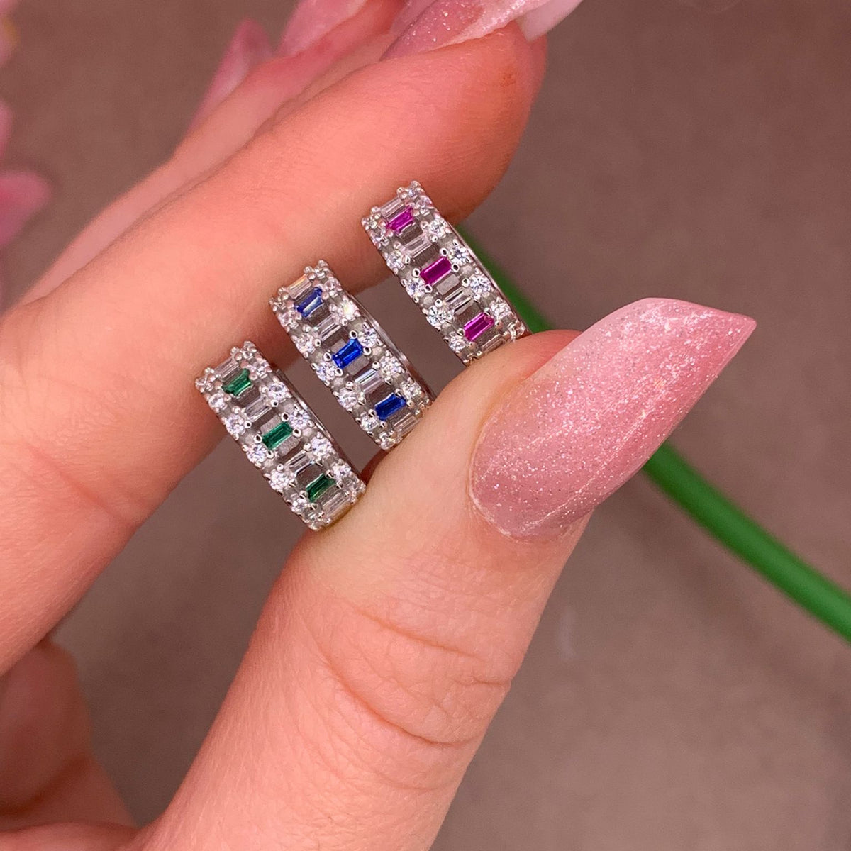 Orecchini cerchietti tiara