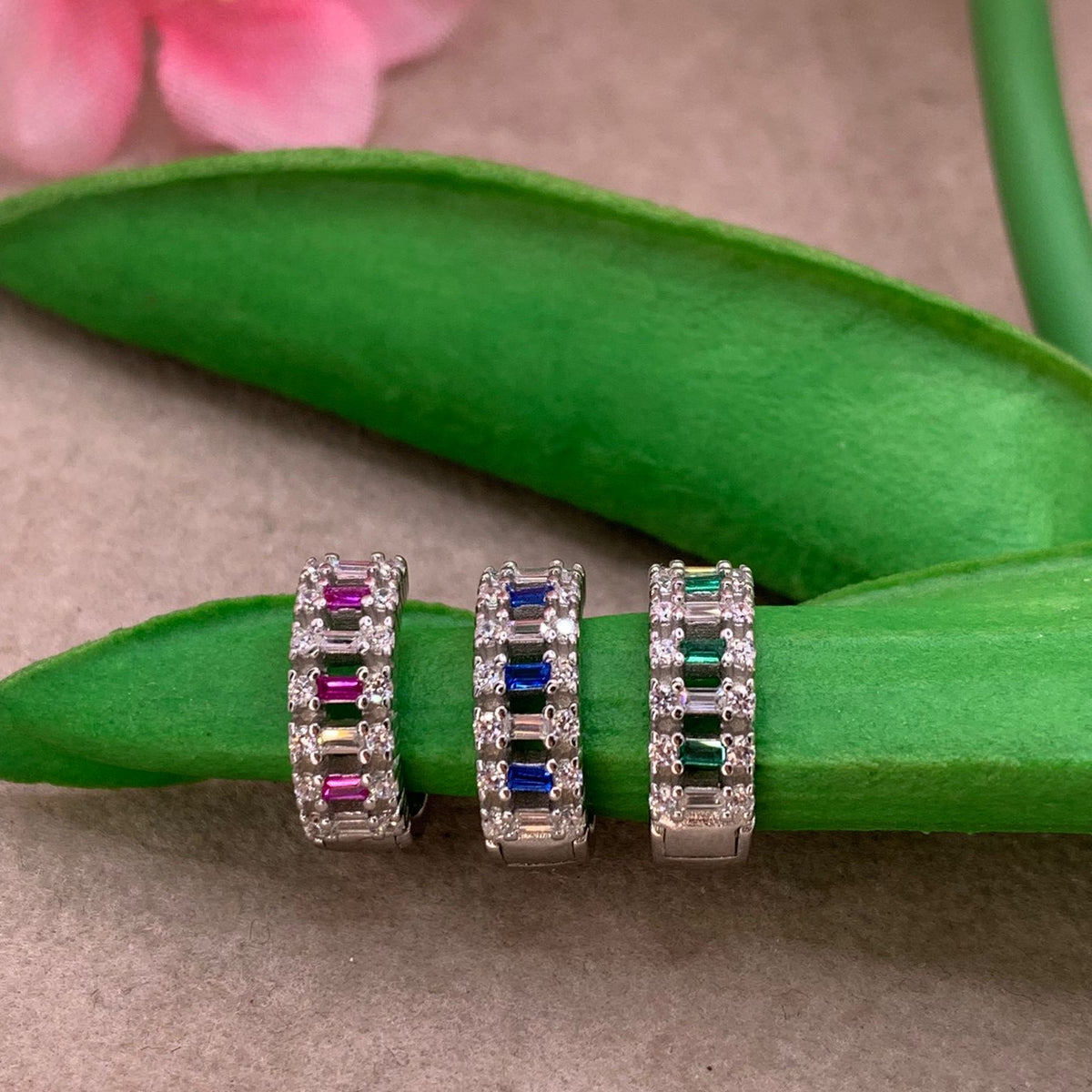 Orecchini cerchietti tiara