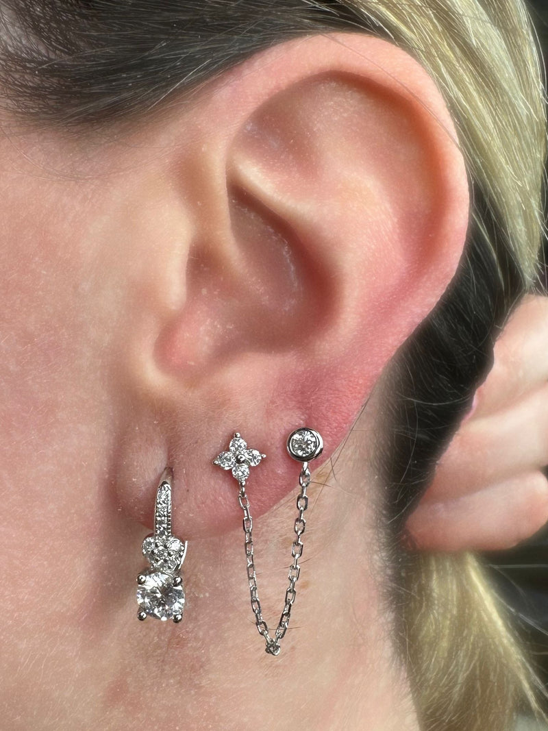 Orecchino  Flower punto luce