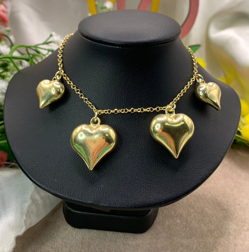 Collana quattro cuori
