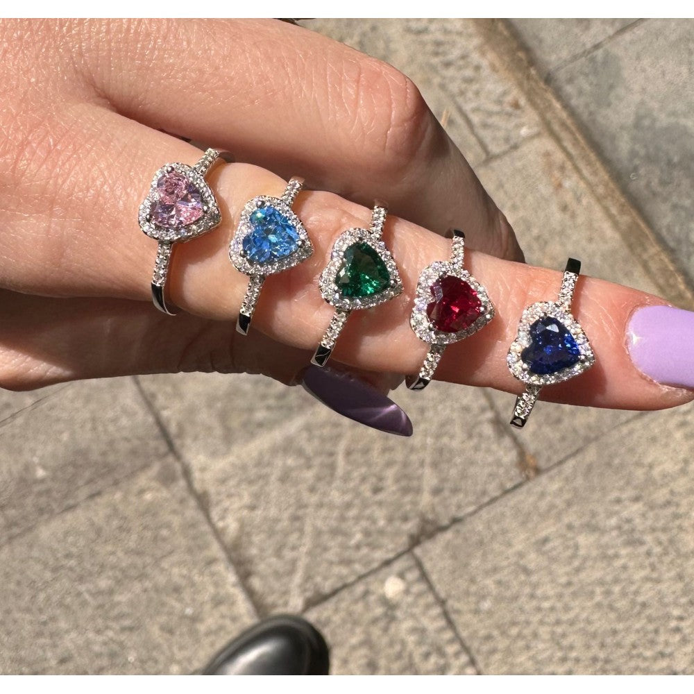 Anello Cuore Colorato