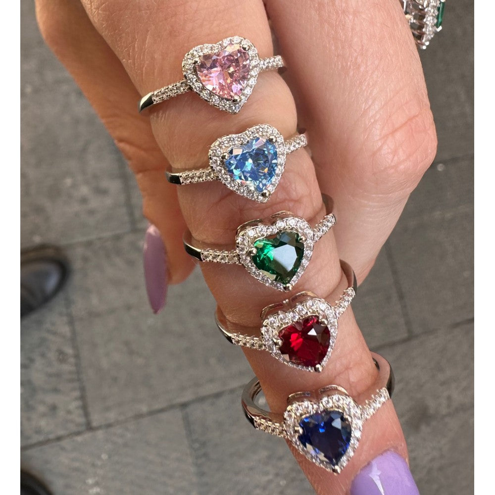 Anello Cuore Colorato