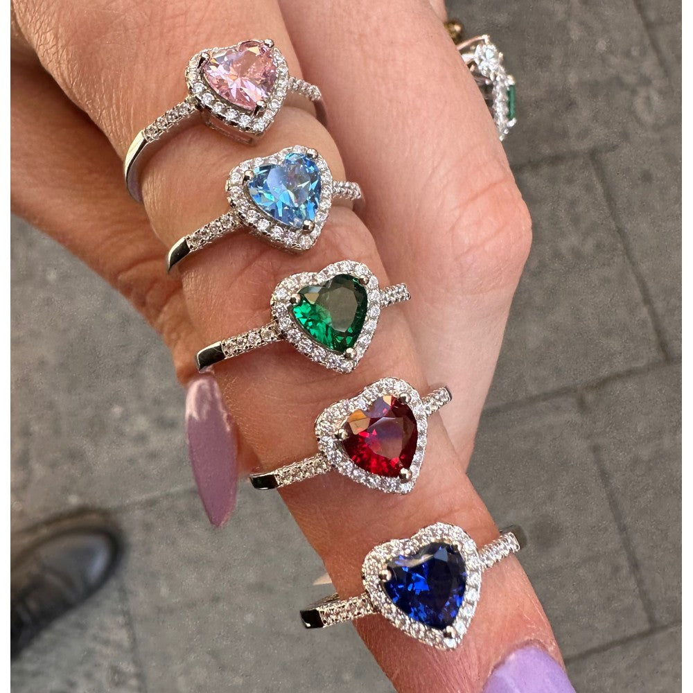 Anello Cuore Colorato