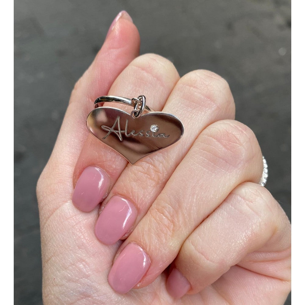 Anello cuore diamond personalizzato