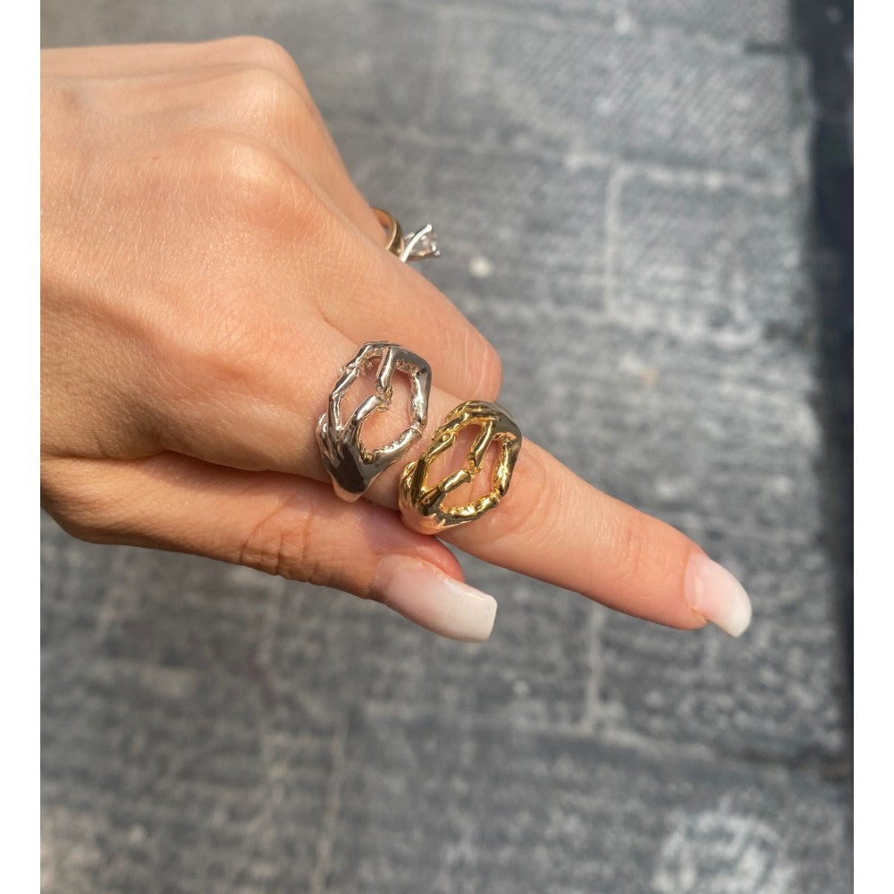Anello mani cuore