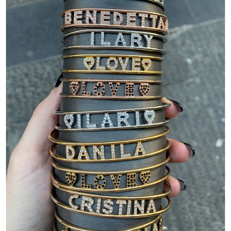 Bracciale binario rigido aperto dietro