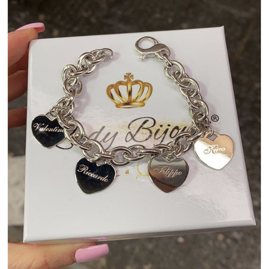 Bracciale con cuori personalizzati