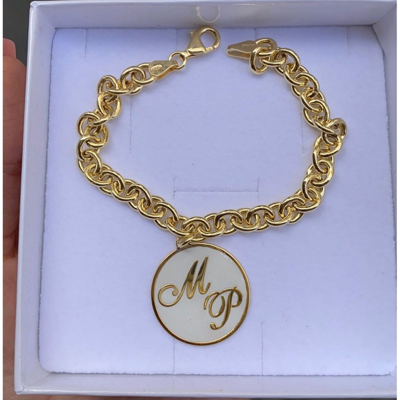 Bracciale con piastrina personalizzata