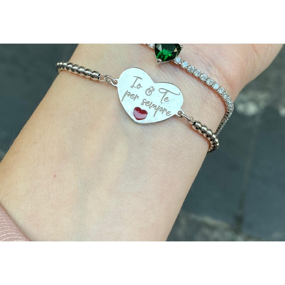 Bracciale cuore personalizzato