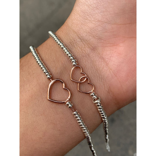 Bracciale cuore rosè