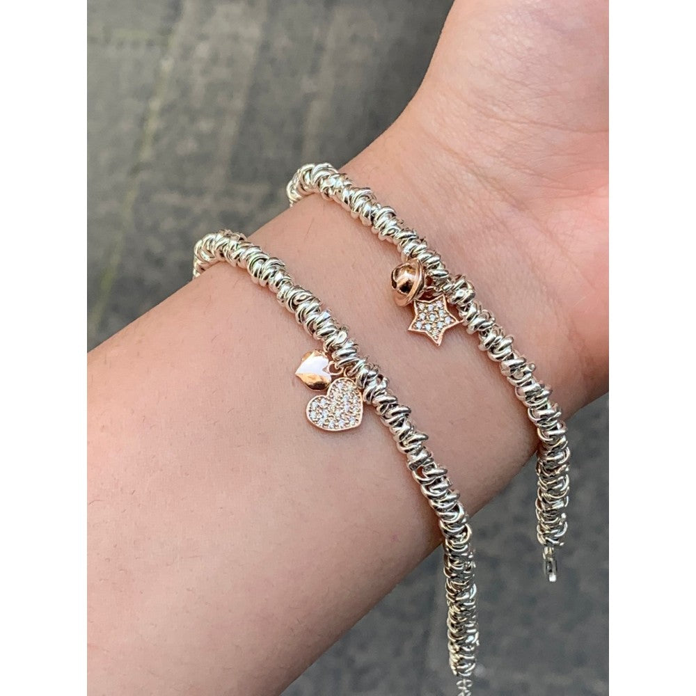 Bracciale nodini ciondolo