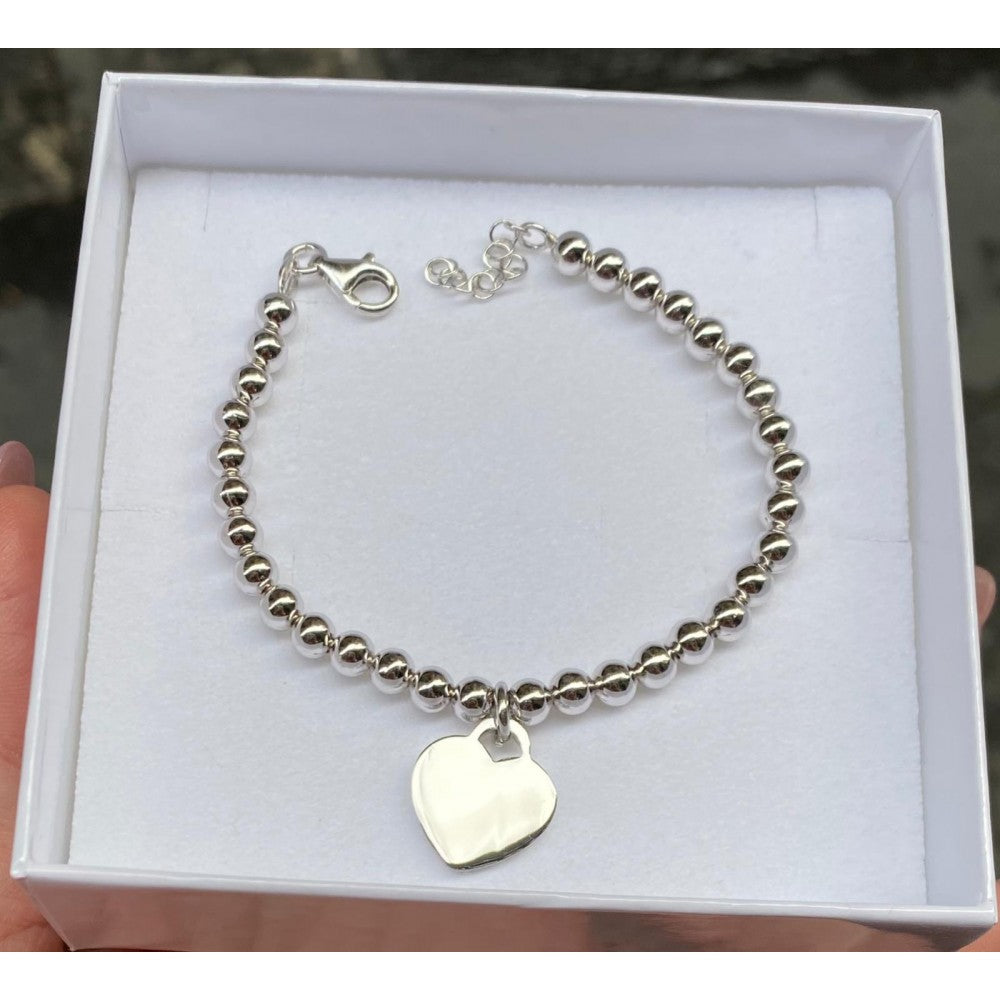 Bracciale sfere e cuore