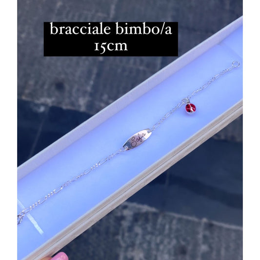 Bracciale targa bimbo/a