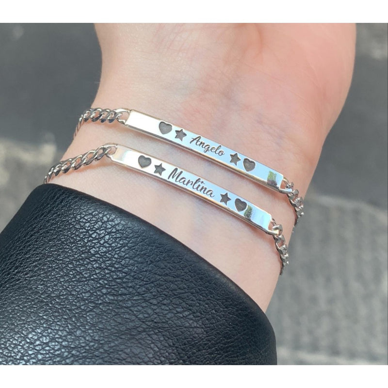 Bracciale targa personalizzato