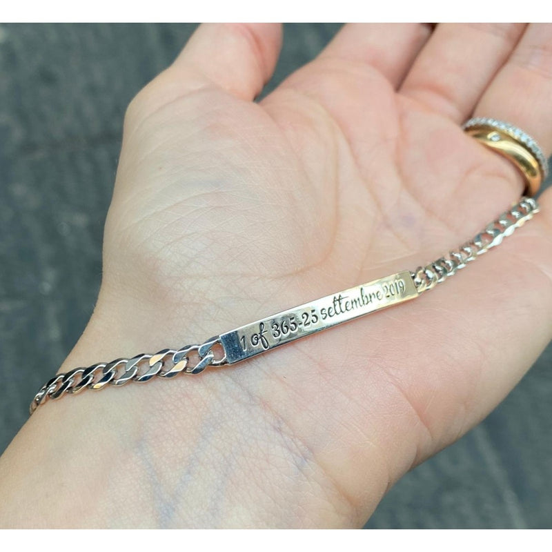 Bracciale targa personalizzato