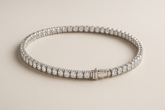 bracciale tennis bianco pietre 2mm chiusura tennis