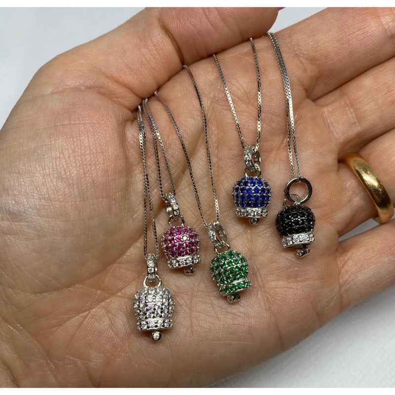 Collana campanella zirconata