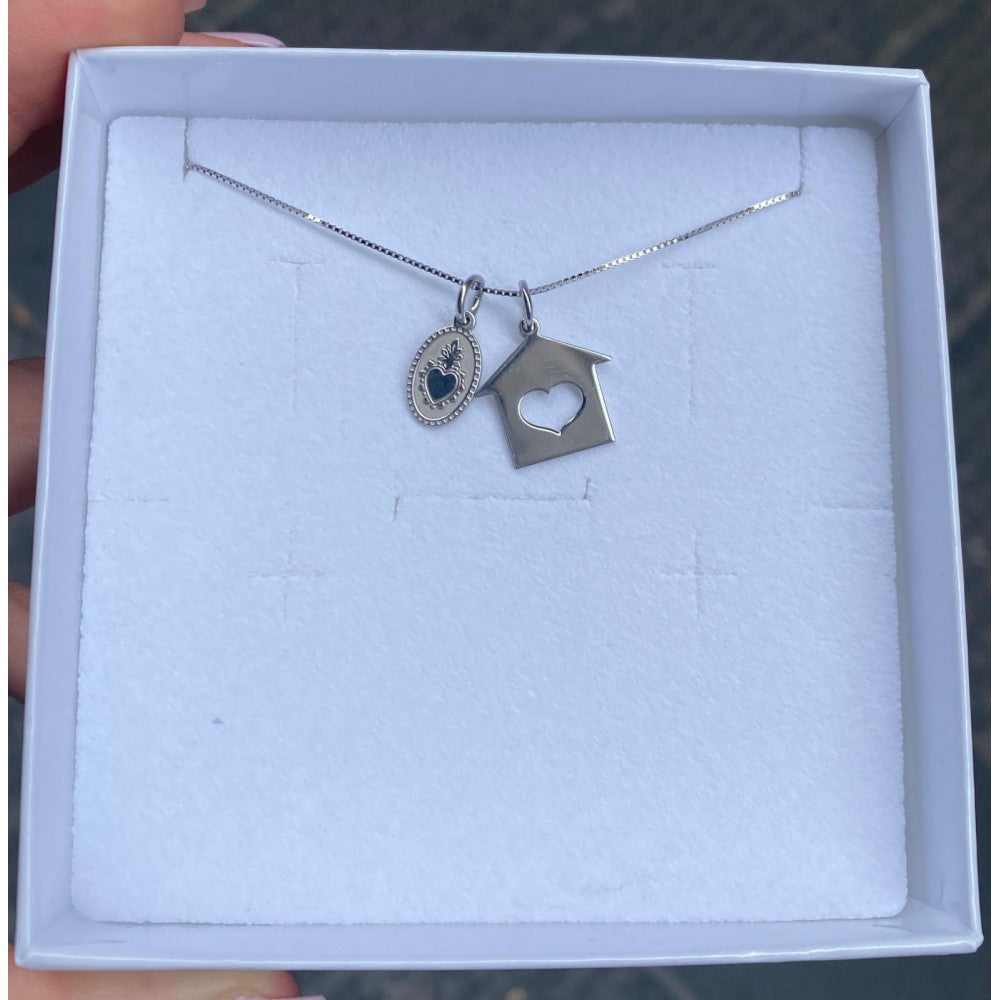 Collana casa e cuore sacro