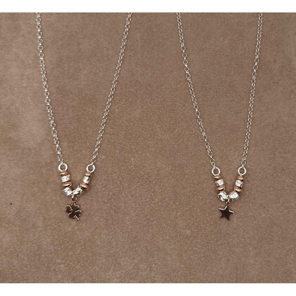 Collana rotelline con ciondolo