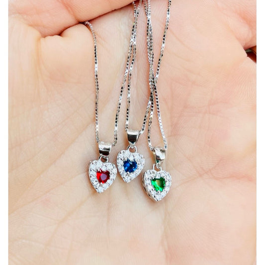 Collana mini cuore color