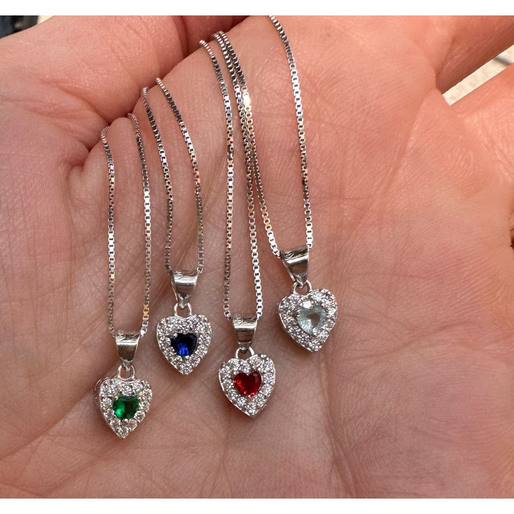 Collana mini cuore color