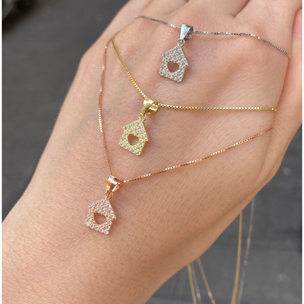 Collana mini home zirconata