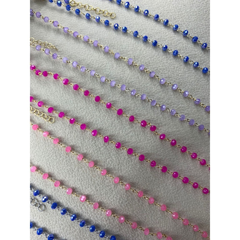 Collana mini perle colorate