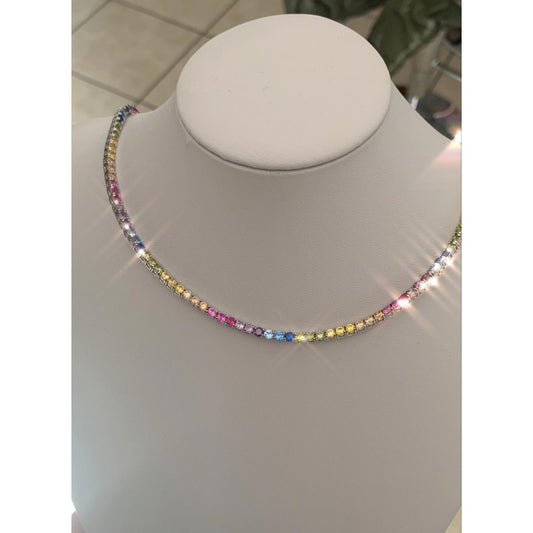 Collana tennis rainbow