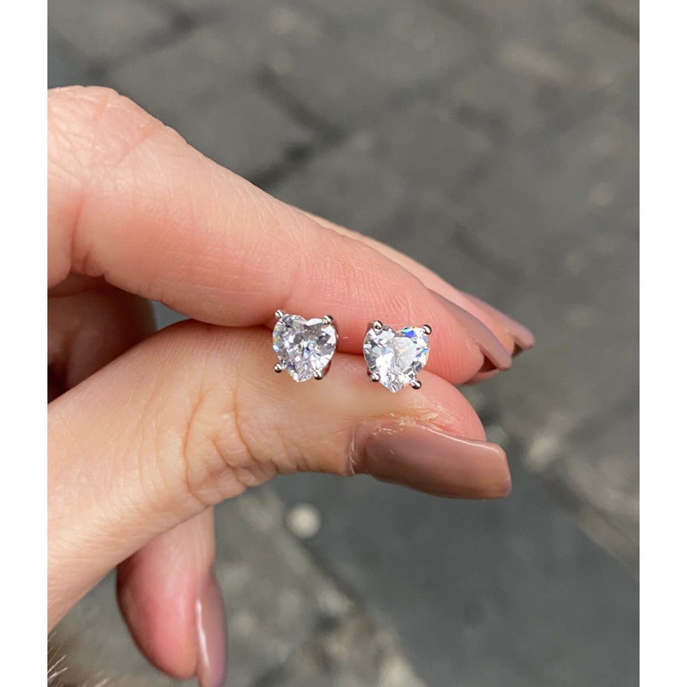 Coppia orecchini cuore swarowski
