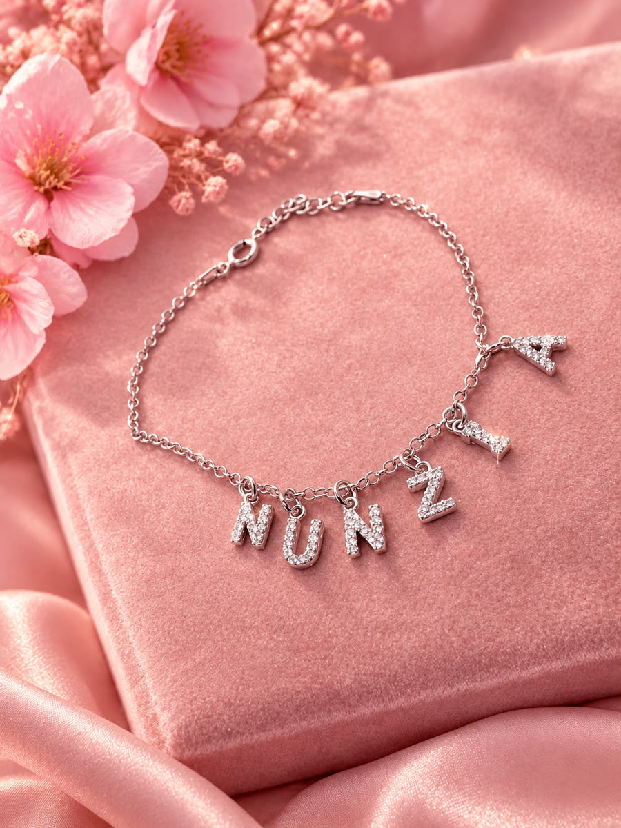 Bracciale lettere pendenti